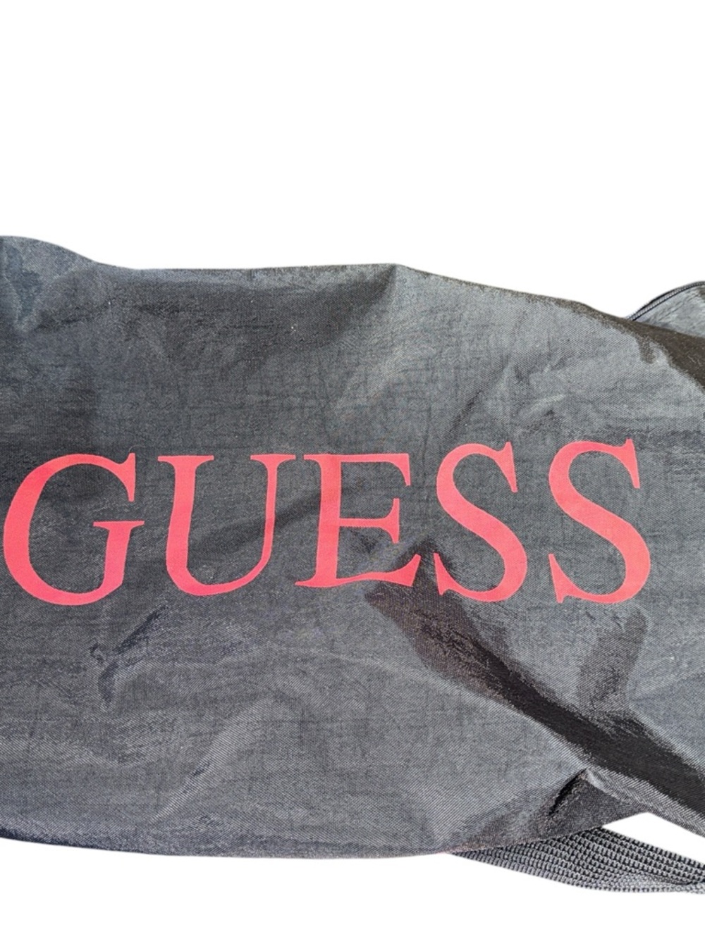 Vintage Guess by Georges Marciano Nylon Duffle Bag Black Red